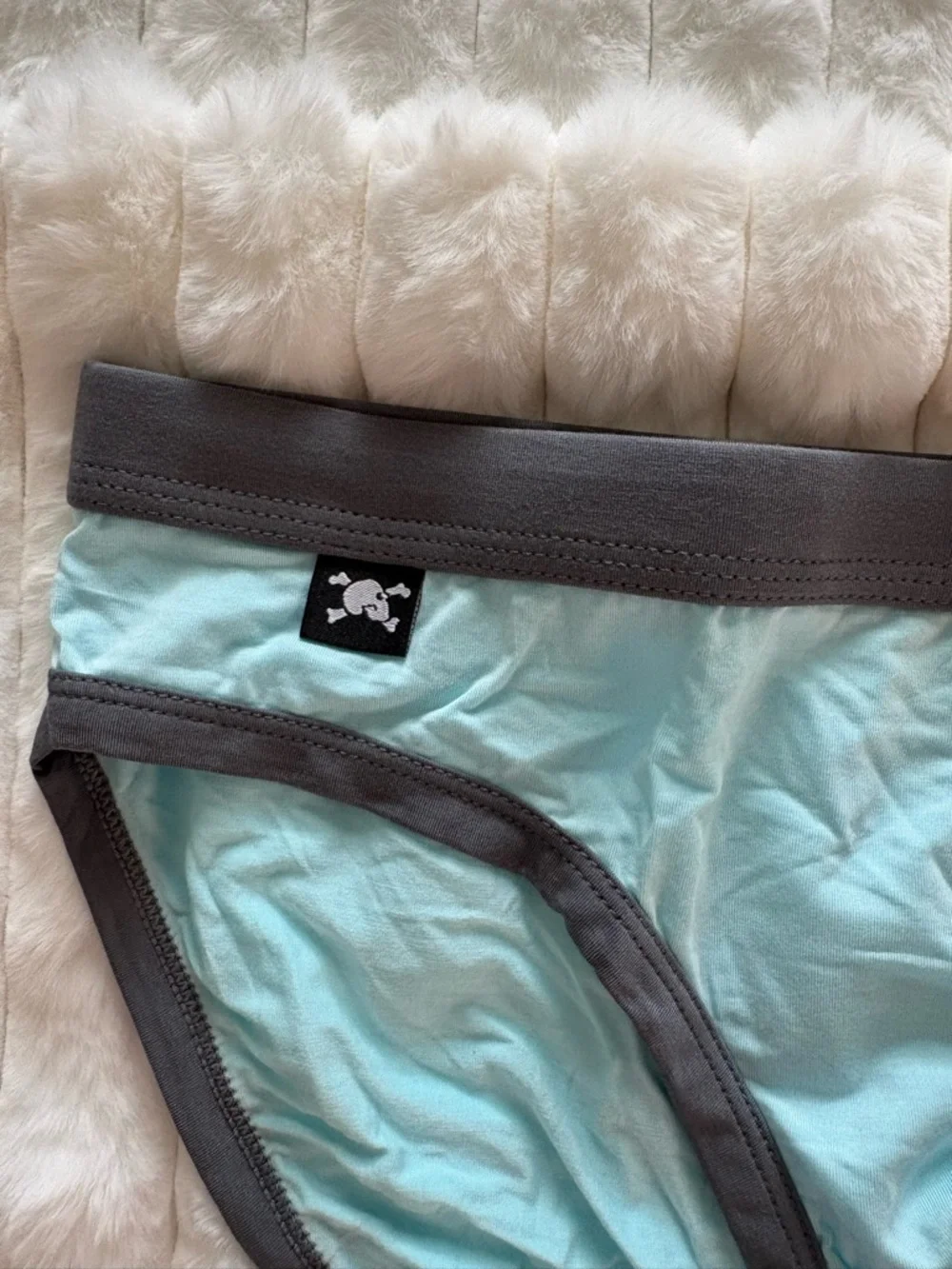 NWT Skull & Bones Men’s Brief XL Sky Blue Low Rise Stretch Underwear